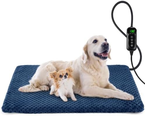 INVENHO Pet Heating Pad, Waterproof Adjustable Temperature Dog Cat Heating Pad by INVENHO