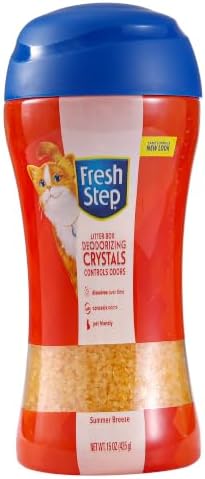 Fresh Step Cat Litter Crystals Deodorizer, Summer Breeze, 15 Oz by FreshStep