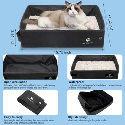 Soft-Sided Cat Carrier with Litter Box, 17.7"x11.8"x11.8" inch - Image 4