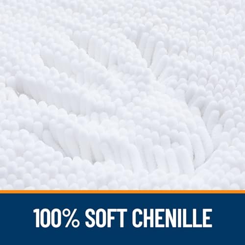 OLANLY Large Bathroom Rugs 50x30, Extra Soft Absorbent Chenille Bath Rugs - Image 3
