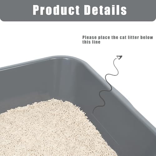 Extra Large Low Entry ABS Cat Litter Box, 1 Pack - Image 7