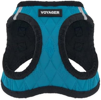 Voyager Step-in Plush Dog Vest Harness -Turquoise Plush by BestPetSuppliesLLC