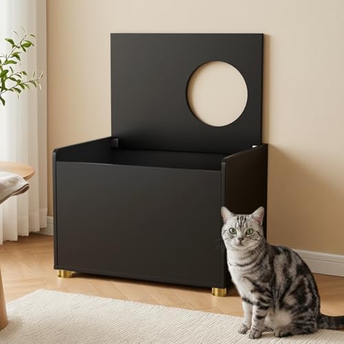 Amunrbrek Top Entry Litter Box Enclosure, Flip Top by Amunrbrek