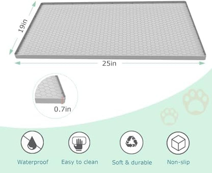 Cat Litter Mat for Litter Box, Silicone Large Cat Litter Trapping Mat - Image 4