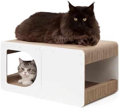 EHEYCIGA Cardboard Cat Scratcher House, 23-Inch Cat Scratch pad by EHEYCIGA