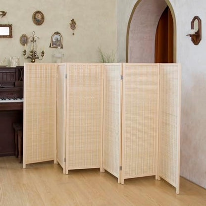 6 Panel Short Room Divider – 3.9 ft Tall Double-Side Folding Privacy Screen - Image 4