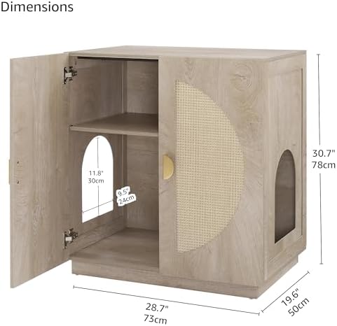 unipaws Tall Cat Litter Box Enclosure - Image 7