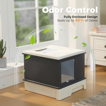 MUTTROS 2 Pack, Enclosed Cat Litter Box - Image 3