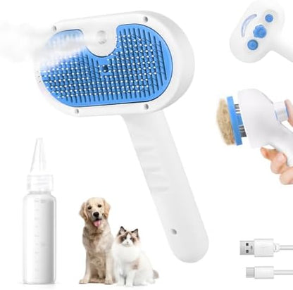 Pet Steam Brush for Dog, cat brushes for indoor cats by LetsFeedPetPremiumCollectio