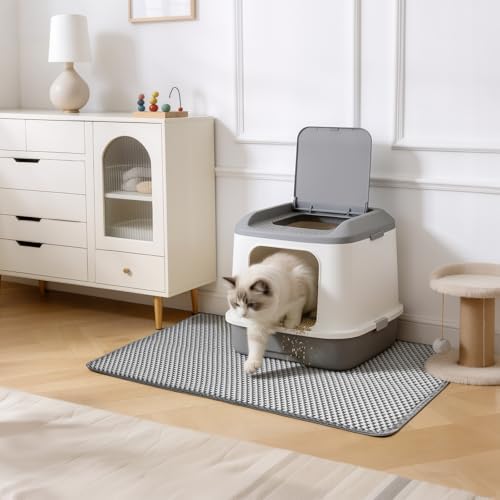 Cat Litter Mat 24x30 Inches, Honeycomb Double Layer Litter Trapping Mat - Image 7