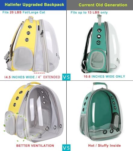 Large Cat Backpack Carrier, Front Extension - Image 3