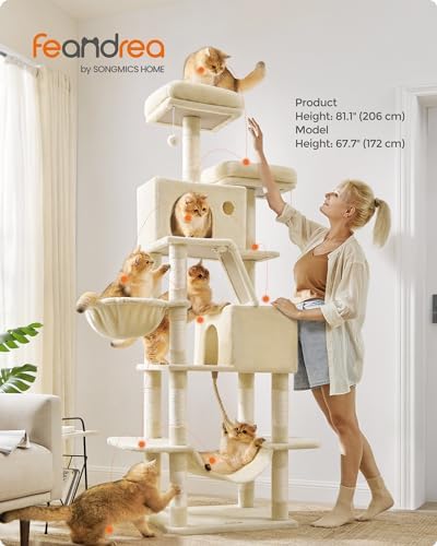 Feandrea Cat Tree, 81.1-Inch Large Cat Tower - Image 2