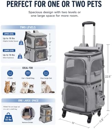 HOVONO Double-Compartment Cat Backpack Carrier - Image 2