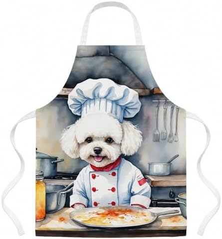 Caroline's Treasures Bichon Frise The Chef Apron Cooking Kitchen Server Baking by CarolinesTreasures