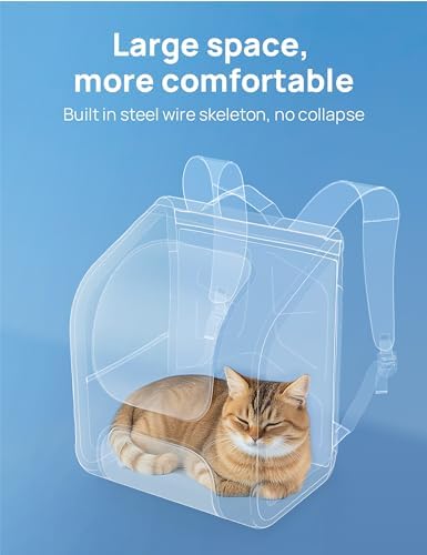 Pecute Cat Backpack Carrier, Large Space Cat Bubble Backpack - Image 2