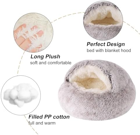 Dog Beds for Small Dogs, Cat Bed Cave, Washable Cute Cat Bed, Cozy Nook Pet Bed - Image 5