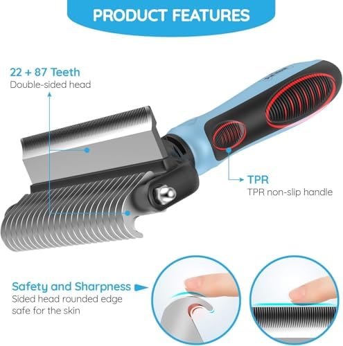 Pet Grooming Tool, 2 Sided Cat and Dog Brush - Image 2