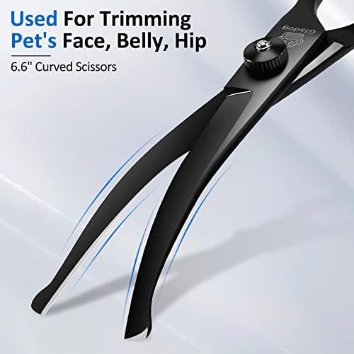 Dog Grooming Scissors Kit with Safety Round Tips, GLADOG Professional 6 in 1 - Image 4