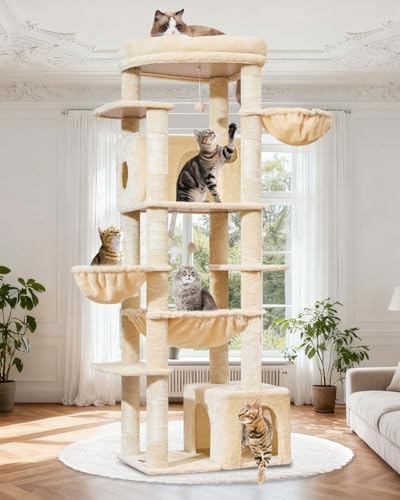 Taoqimiao 72 in Cat Tree, XXL Cat Tower by Taoqimiao