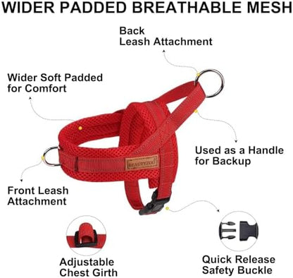 BEAUTYZOO Dog Harness Medium Sized and Leash Set, No Pull Step in Pet Vest - Image 2