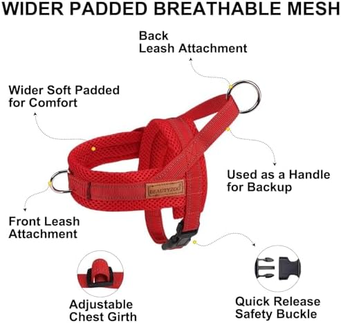 BEAUTYZOO Small Dog Harness and Leash Set, No Pull Step in Puppy Vest - Image 2