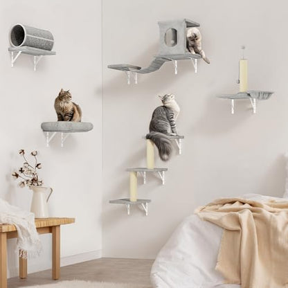 14-in-1 Cat Wall Shelves, Wall Mounted Cat Shelves, Space Saving - Image 7