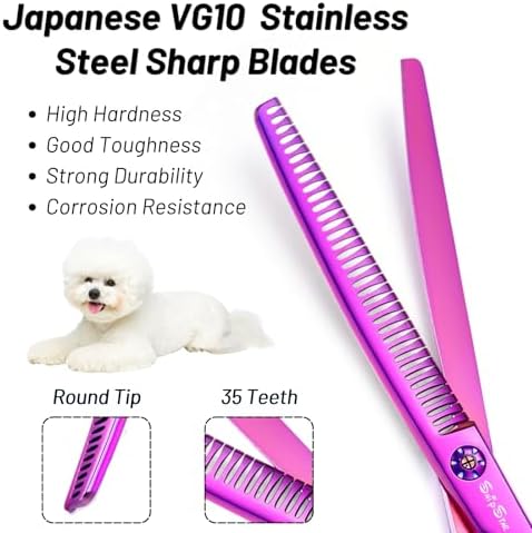 Professional 7" VG10 Curved Thinning Shears - Image 3