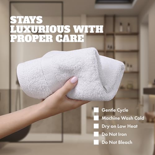Wealuxe White Washcloths 12x12 Inch - Image 6