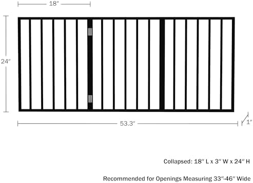 Pet Gate - 3-Panel Indoor Foldable Dog Fence - Image 6