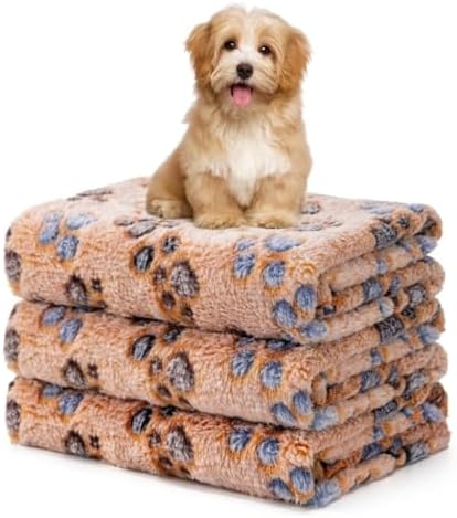 1 Pack 3 Blankets Fluffy Premium Fleece Soft Pet Blanket Flannel Throw by Unknown