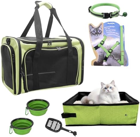 Cat Carrier Soft-Sided & Folding Travel Litter Box by JOLLJOLL