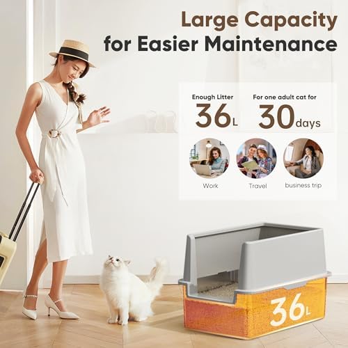 16" High Sides Stainless Steel Litter Box - Image 6