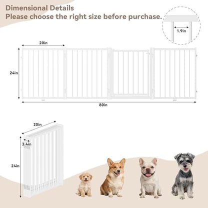 SNUOWU Full Metal Freestanding Dog Gate - Image 3