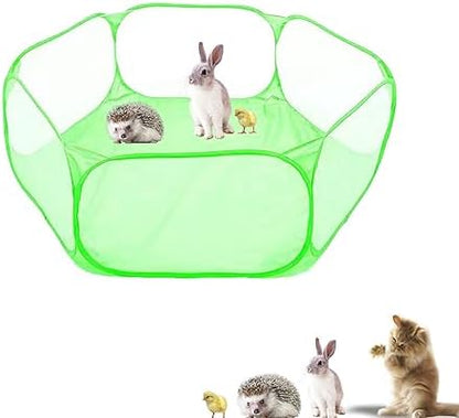 Small Animals Playpen, Portable Pop-up Open Interactive Pet Tent, Indoor by Sheldamy
