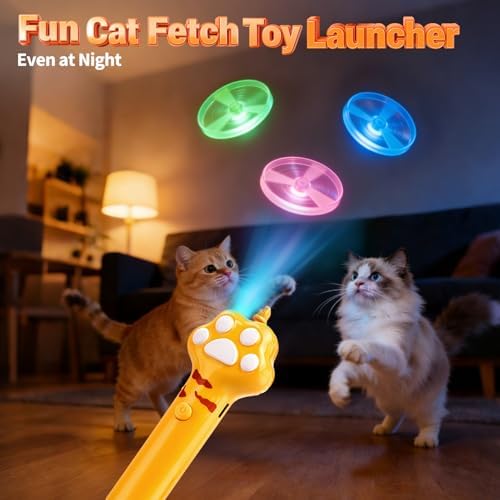 BABORUI Cat Toy Disc Launcher, Rechargeable Interactive Cat Fetch Toy Launcher - Image 6