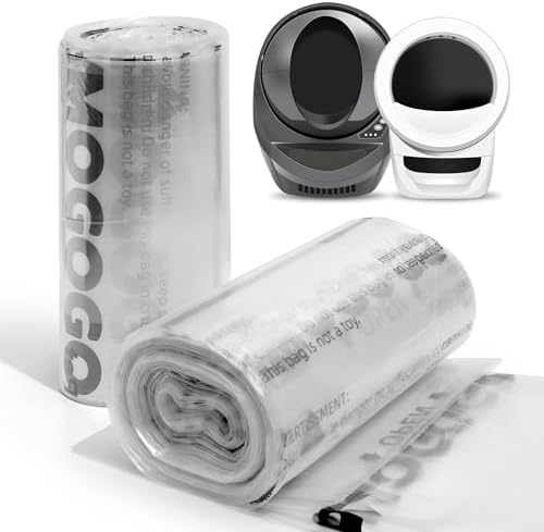 Waste Bags, Compatible with Litter Robot 4/5/3, 50 Pack Liners by AMOGOGOPET
