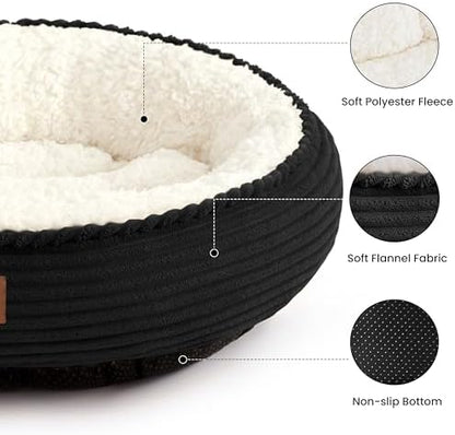 Love's cabin Round Donut Cat and Dog Cushion Bed, 30in Pet Bed - Image 2