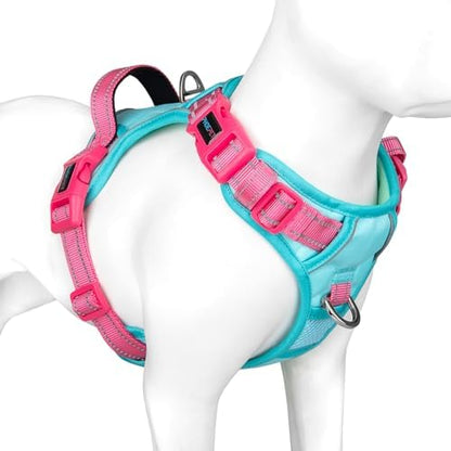 PHOEPET No Pull Dog Harness, Unique Colors Reflective Adjustable Dog Vest by PHOEPET