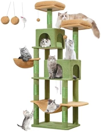 Taoqimiao Cactus Cat Tree, 67 in Tall Cat Tower by Taoqimiao