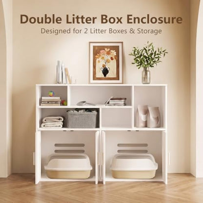 amunrbrek Double Cat Litter Box Enclosure - Image 3