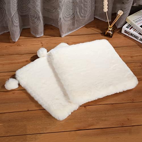 SHENGOCASE 2-Pack 18" x 18" Faux Rabbit Fur Cat Condo Replacement Cushion. Cat by SHENGOCASE