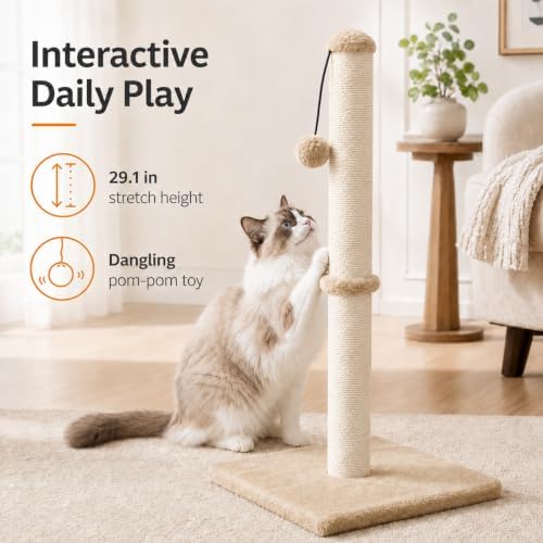 Dimaka 29" Height Tall Cat Scratching Post, Claw Scratcher - Image 5