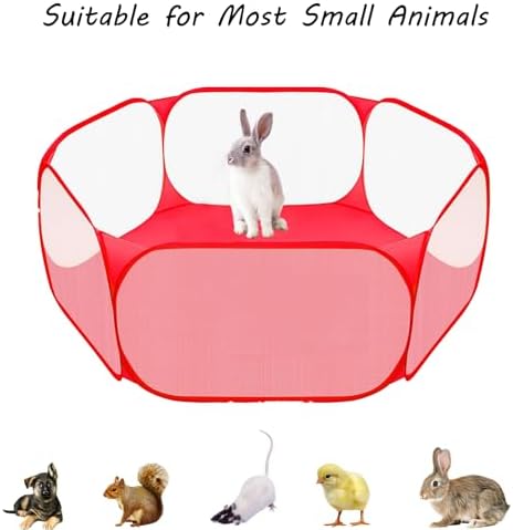 Small Animals Playpen, Portable Pop-up Open Interactive Pet Tent, Indoor - Image 3