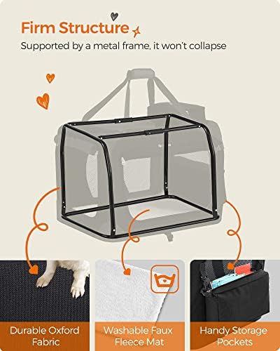 Feandrea Collapsible Soft Dog Crate, Portable Travel Carrier, 28 Inches - Image 6