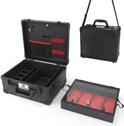 Large Barber Carrying Case, Hairdresser Tool Box Organizer Traveling Case by CHUANGJIN