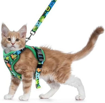Halypet Cat Harness and Leash Set, Escape Proof Adjustable Harness by DOMoreWithYourPet