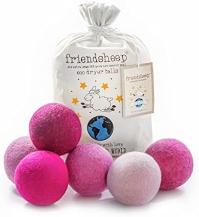 Friendsheep Wool Dryer Balls, Organic Reusable Fabric Softener Alternative by Friendsheep