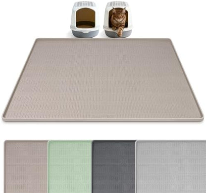 Silicone Cat Litter Mat 47" x 35" Cat Mat by Bartuke