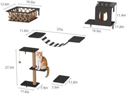 5-in-1 Cat Wall Shelves Set - Image 2