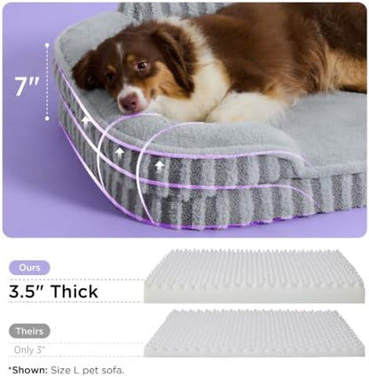 LE SURE Cute Cozy High Back Orthopedic L Plus Dog Bed - Image 2